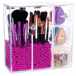 Cosmetic Organizer Box With Glossy Rosy Pearl