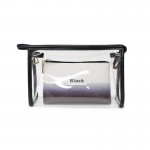 Trendy Black &White Color Combined Clear Bag