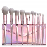 Daily Makeup Brush Set 10pieces with Lether Bag